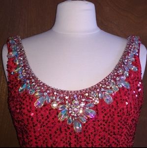 *Night Moves red sequin gown size 8